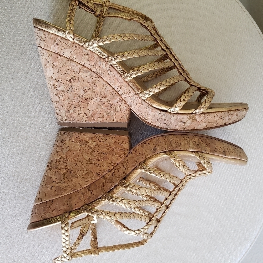 KATE Spade New York Felix Metallic Cork Wedge - Picture 8 of 11